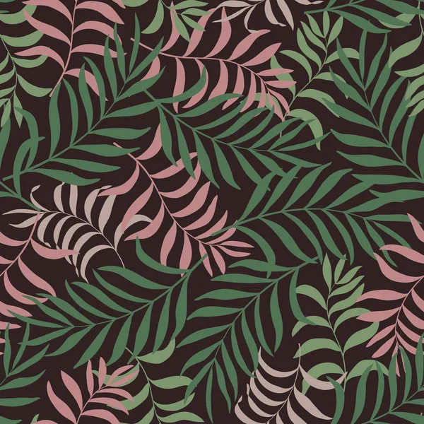 Tropischer Hintergrund mit Palmblättern. — Stockvektor