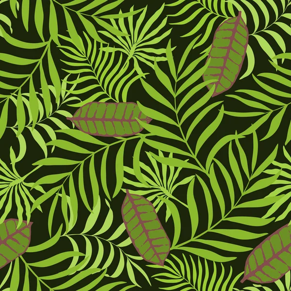 Fondo tropical con hojas de palma. — Archivo Imágenes Vectoriales