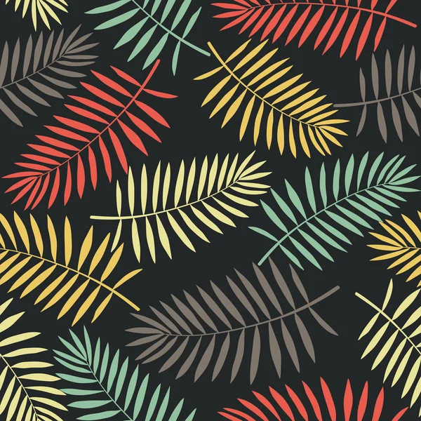 Fond tropical avec des feuilles de palmier. — Image vectorielle