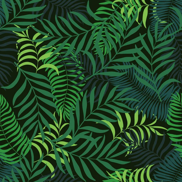 Fondo tropical con hojas de palma. — Vector de stock