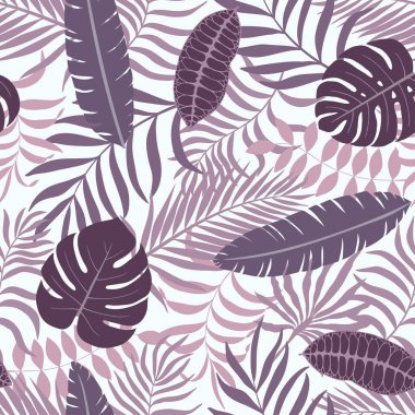 Palmiye yapraklı tropik arkaplan. 