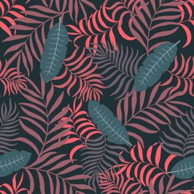 Palmiye yapraklı tropik arkaplan. 