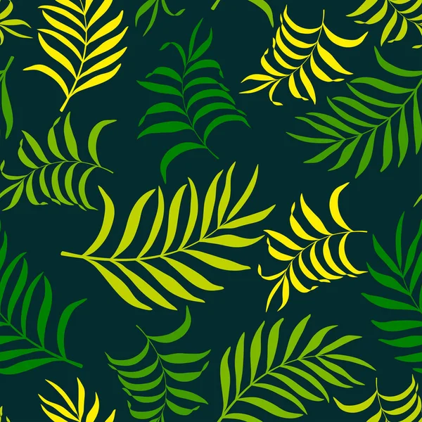 Fond tropical avec des feuilles de palmier. — Image vectorielle