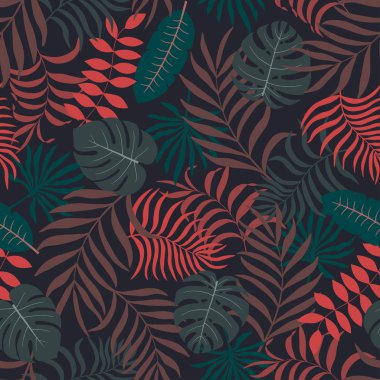 Palmiye yapraklı tropik arkaplan. 