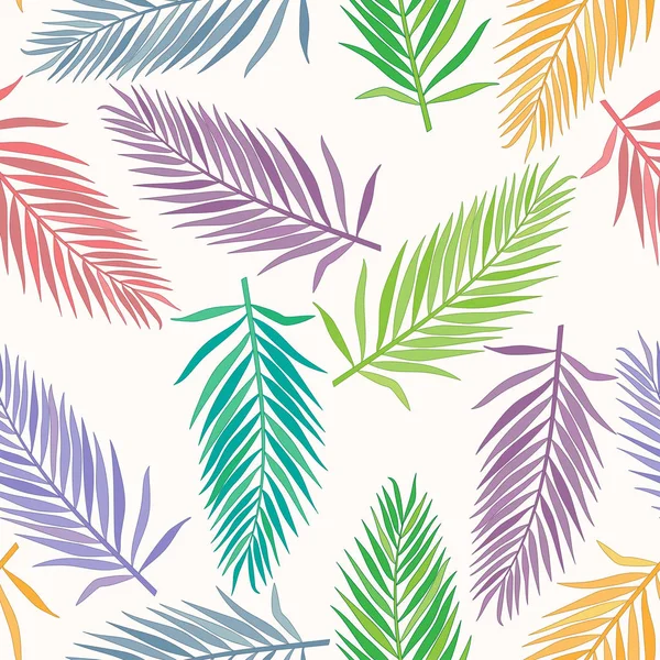 Tropical background with palm leaves. — Stock Vector