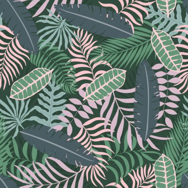 Palmiye yapraklı tropik arkaplan.