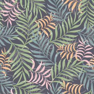 Palmiye yapraklı tropik arkaplan.