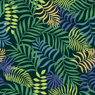 Palmiye yapraklı tropik arkaplan. 