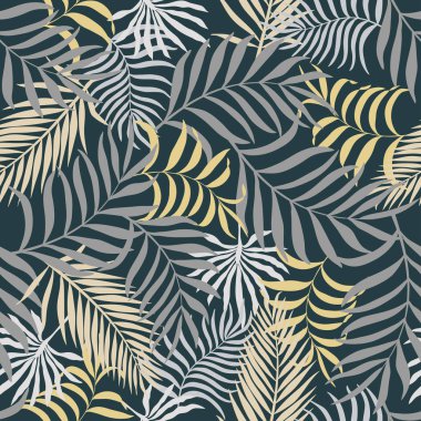 Palmiye yapraklı tropik arkaplan. 