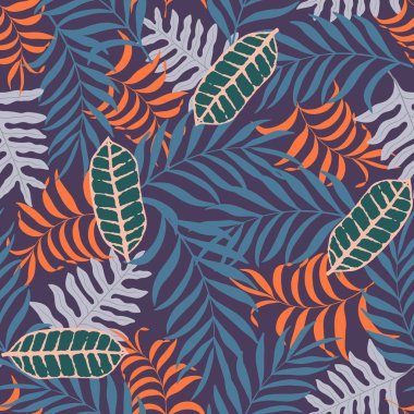 Palmiye yapraklı tropik arkaplan. 