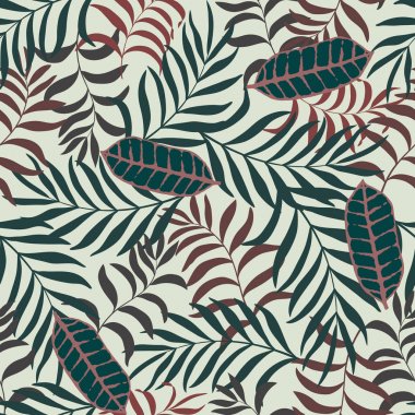 Palmiye yapraklı tropik arkaplan.