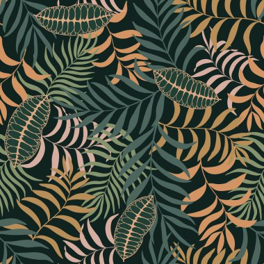 Palmiye yapraklı tropik arkaplan.