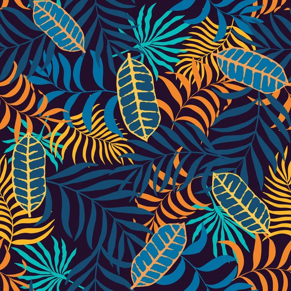 Palmiye yapraklı tropik arkaplan. 