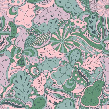 Dikişsiz soyut çizilmiş dalgalar desen. 