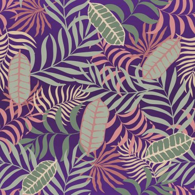 Palmiye yapraklı tropik arkaplan. 