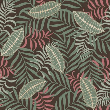 Palmiye yapraklı tropik arkaplan. 