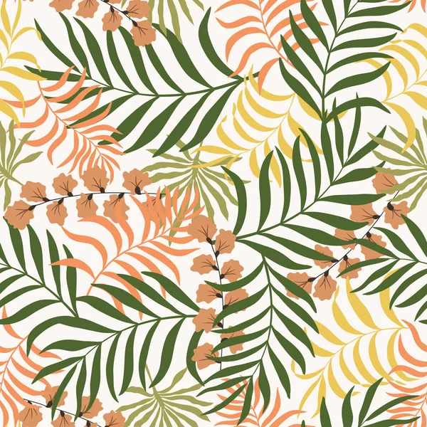 Palmiye yapraklı tropik arkaplan. 