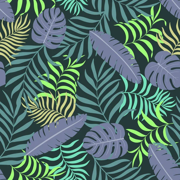 Palmiye yapraklı tropik arkaplan. 