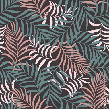 Palmiye yapraklı tropik arkaplan. 