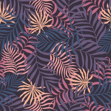 Palmiye yapraklı tropik arkaplan. 