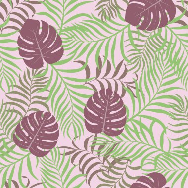 Palmiye yapraklı tropik arkaplan. 