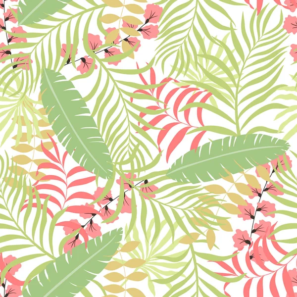 Palmiye yapraklı tropik arkaplan. 