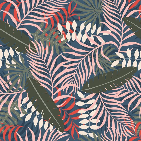 Palmiye yapraklı tropik arkaplan. 