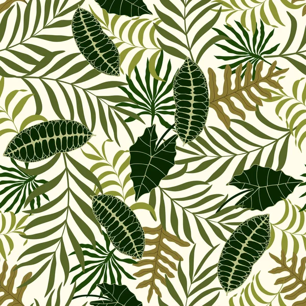 Palmiye yapraklı tropik arkaplan. 