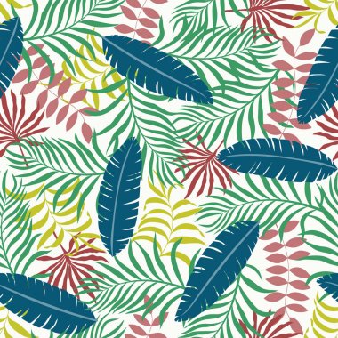 Palmiye yapraklı tropik arkaplan. 