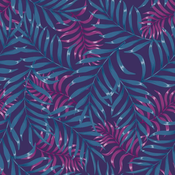 Fond tropical avec des feuilles de palmier. — Image vectorielle