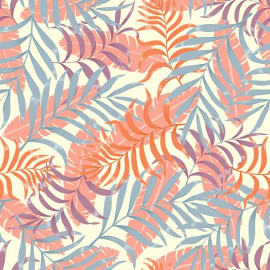 Palmiye yapraklı tropik arkaplan. 