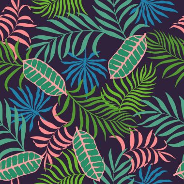 Palmiye yapraklı tropik arkaplan.