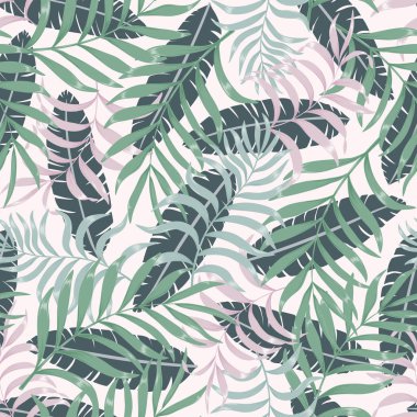 Palmiye yapraklı tropik arkaplan. 