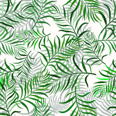 Palmiye yapraklı tropik arkaplan. 