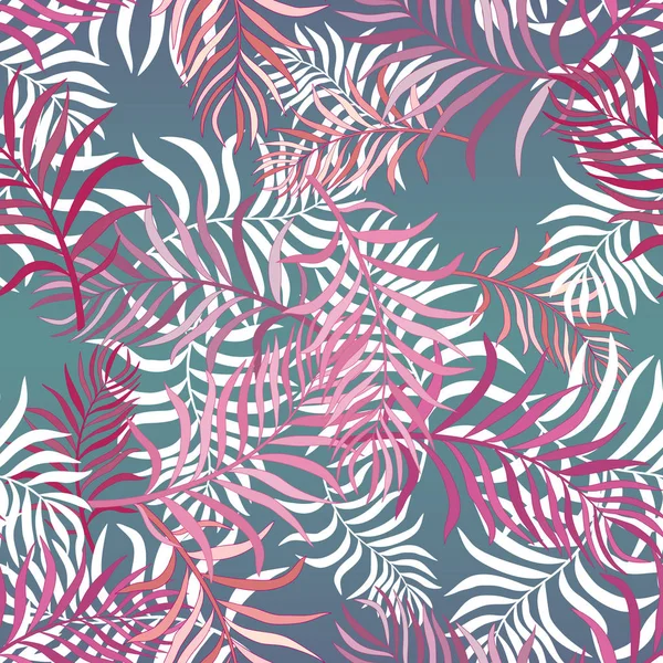 Fondo tropical con hojas de palma. — Vector de stock