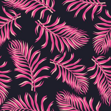 Palmiye yapraklı tropik arkaplan. 