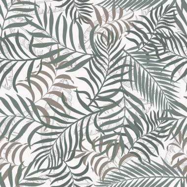 Palm ile tropikal arka plan bırakır. Sorunsuz çiçek desenli