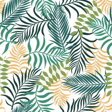 Palmiye yapraklı tropik arkaplan. 