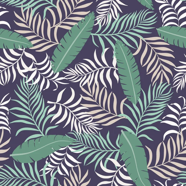 Palm ile tropikal arka plan bırakır. Sorunsuz çiçek desenli. 