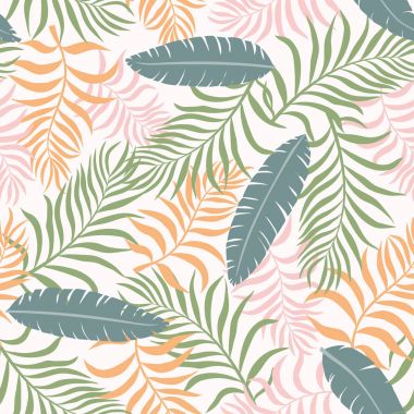 Palm ile tropikal arka plan bırakır. Sorunsuz çiçek desenli. 
