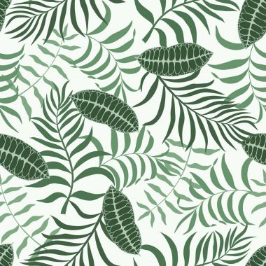 Palm ile tropikal arka plan bırakır. Sorunsuz çiçek desenli. 