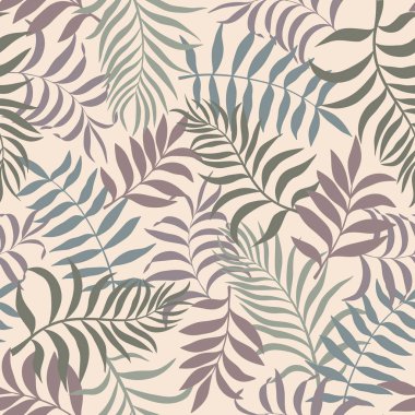 Palm ile tropikal arka plan bırakır. Sorunsuz çiçek desenli. S