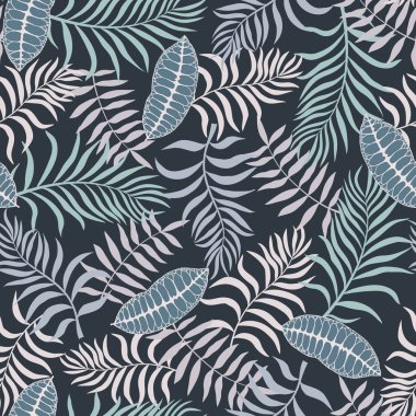 Palm ile tropikal arka plan bırakır. Sorunsuz çiçek desenli. 