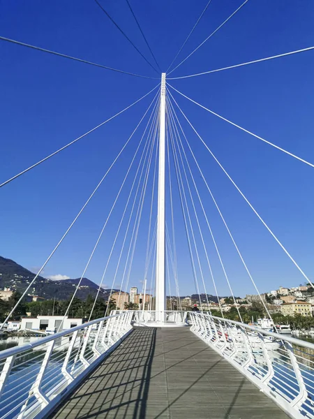 Port and walkway in la spezia — Stock Photo, Image