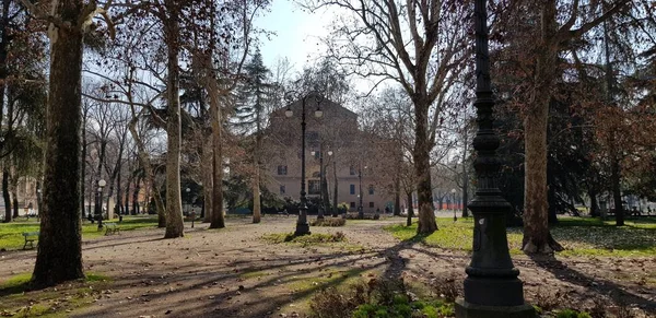 Panorama park public gardens reggio emilia theater valleys — Stock Photo, Image