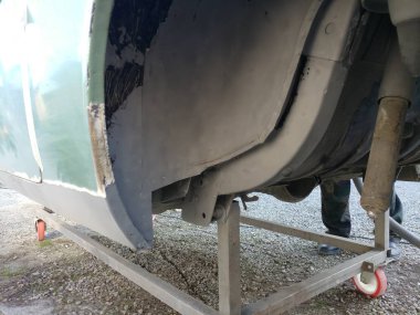 Eski metal levha boyama kaportası