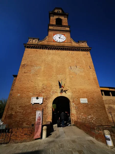 Fortress of novellara reggio emilia medieval fort on sunny day external — Stock Photo, Image