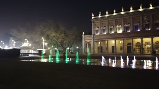 Reggio Emilia Kvadrat Med Lys Grønn Rød Hvit Trikolor Italiensk – stockvideo