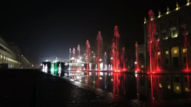 Reggio Emilia Quadrado Com Verde Brilhante Vermelho Branco Tricolor Fonte — Vídeo de Stock