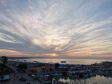 Cattolica rimini güzel gün batımı Dönme dolaptan görünüyor